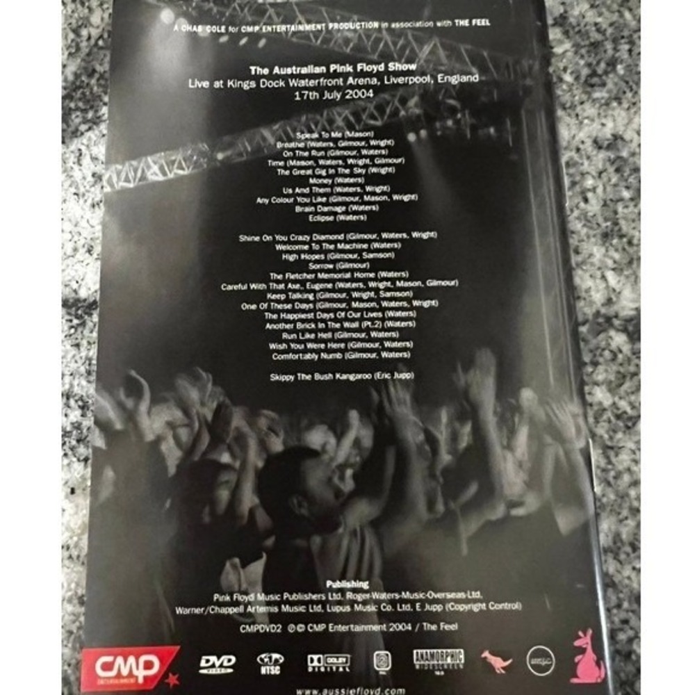 CMP Australian Pink Floyd DVD Set Live at Kings Dock 2004 Black Tribute+ TICKETS